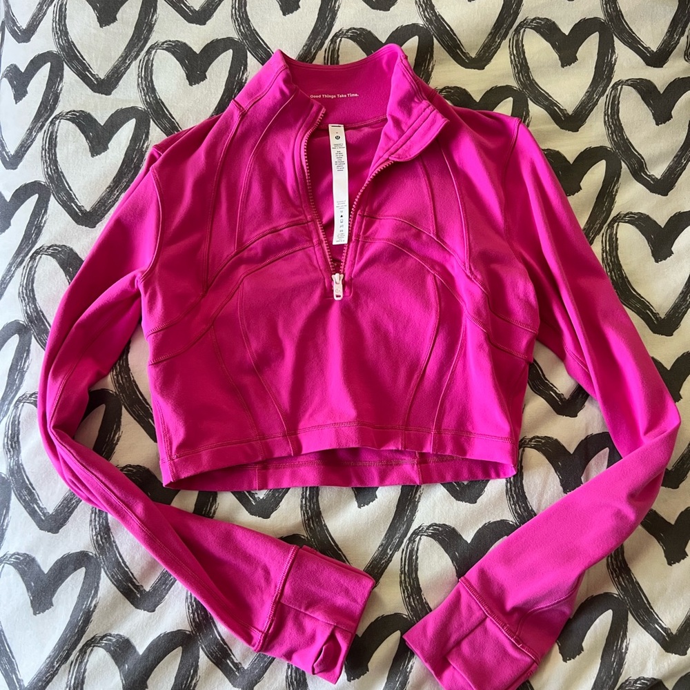 Lululemon Athletica Fuchsia Cropped Jacket